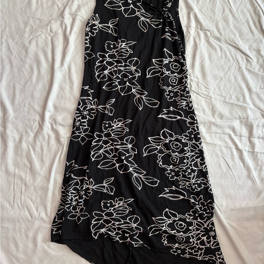 Black and White Floral Dress